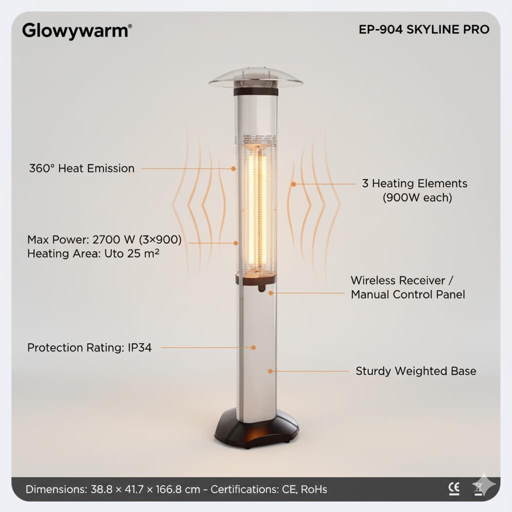 Riscaldatore elettrico EP-904 SKYLINE PRO
